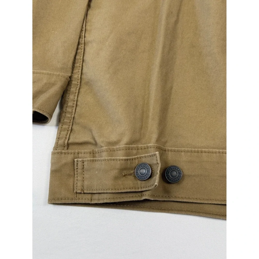Levis Mens 3XL Khaki Canvas Chore Coat Corduroy Collar Workwear Jacket ECU - Picture 11 of 12